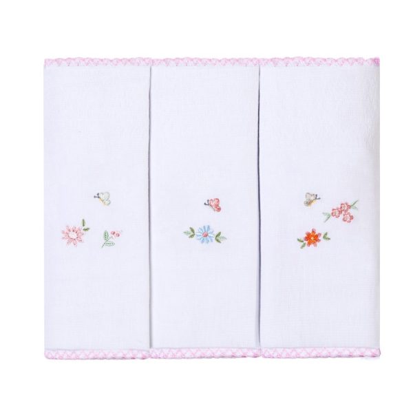 Fralda de Boca Bordado Papi 40cm X 40cm - Floralzinho