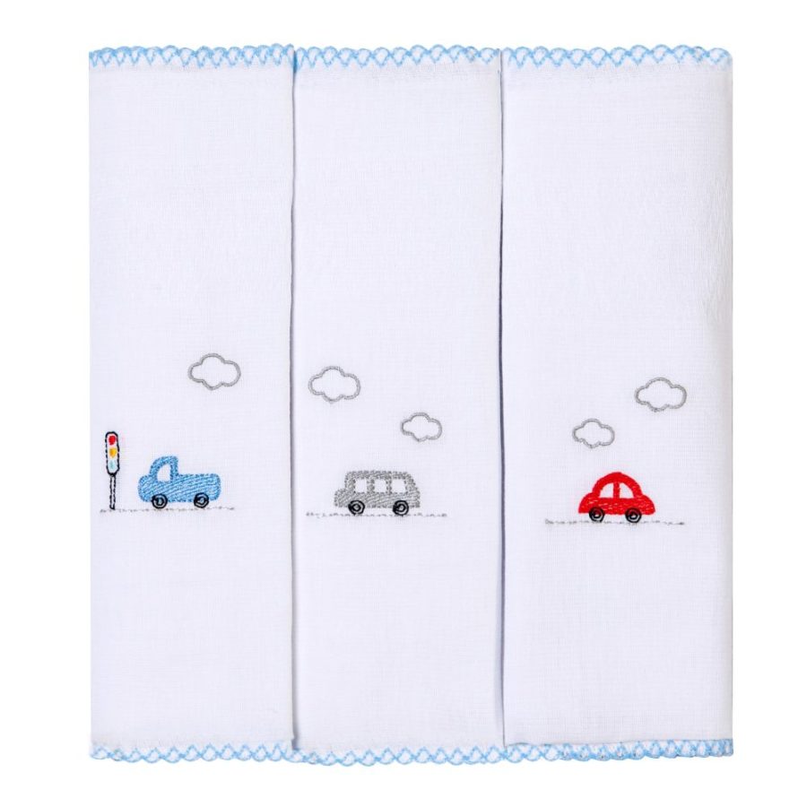 Fralda Bordada Papi 70cmx70cm - Carros Coloridos