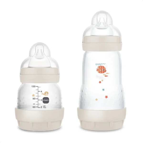 Kit Mamadeiras MAM Easy Start Anticólica Bege 130ml+260ml