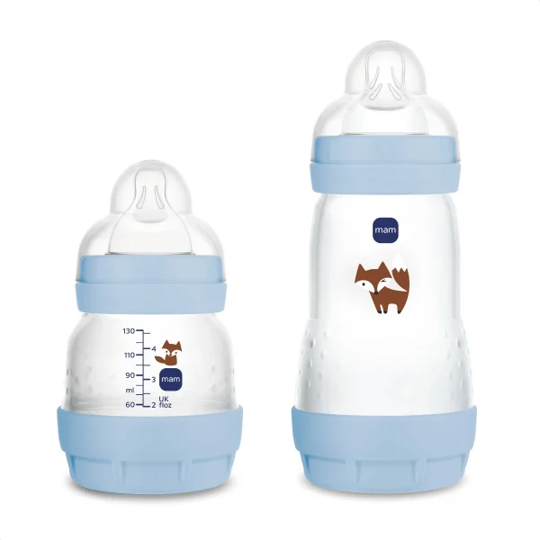 Kit Mamadeiras MAM Easy Start Anticólica Azul 130ml+260ml