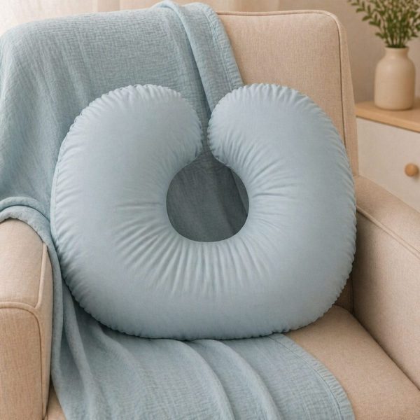 Almofada de Amamentação em Algodão 4 em 1 - Azul