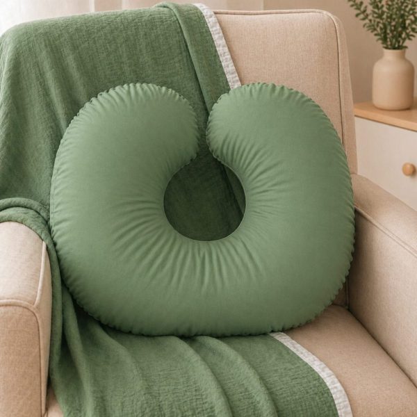 Almofada de Amamentação em Algodão 4 em 1 - Verde Salvia