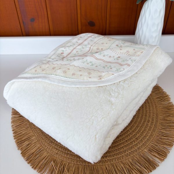 Cobertor Manta Bebê em Sherpa Com Soft 100% Algodão - Menina