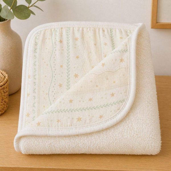 Cobertor em Sherpa Com Soft Estampado Estrelas