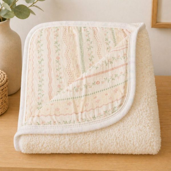 Cobertor em Sherpa Com Soft Estampado Flores do Amanhecer