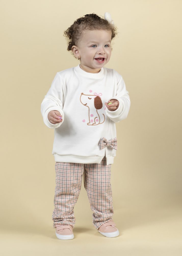 Conjunto Bebê Blusão Moletinho de Dog Love Com Calça Veludo_
