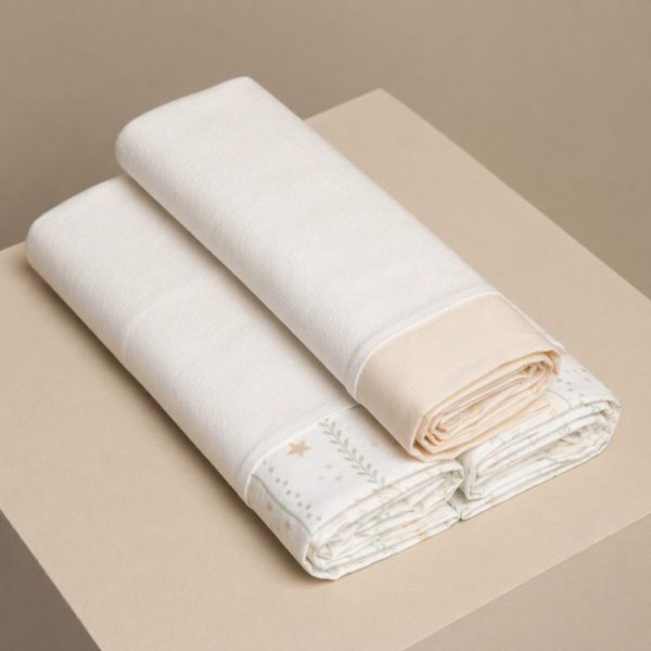 Cueiro Manta Flanelado em Algodão 84x80cm - Estrelas