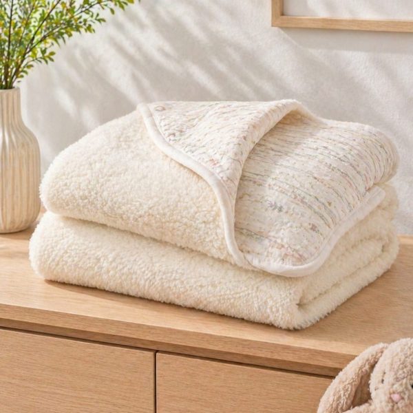 Cobertor Manta Bebê em Sherpa Com Soft 100% Algodão - Menina