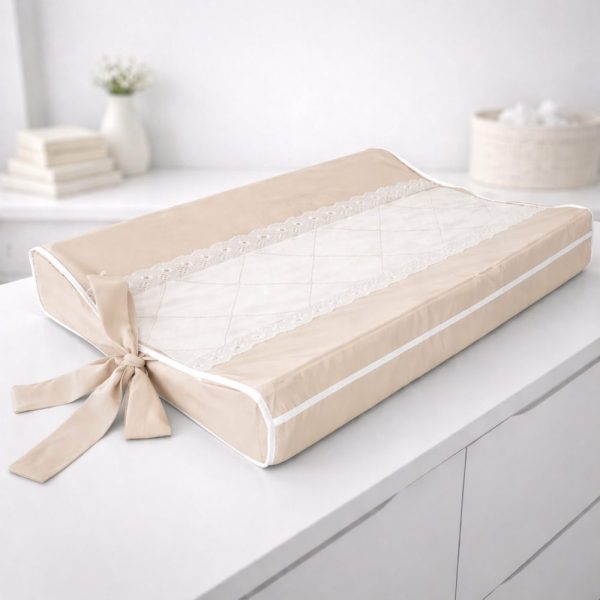 Trocador de Bebê Anatômico para Cômoda - Bege com Linho