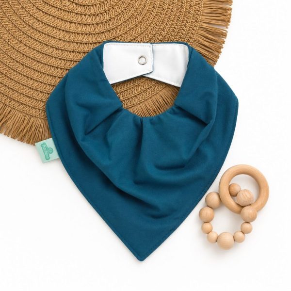 Bandana Impermeável para Bebê - Azul Petróleo