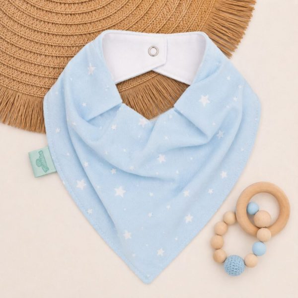 Bandana Impermeável para Bebê - Céu Azul Estrelado