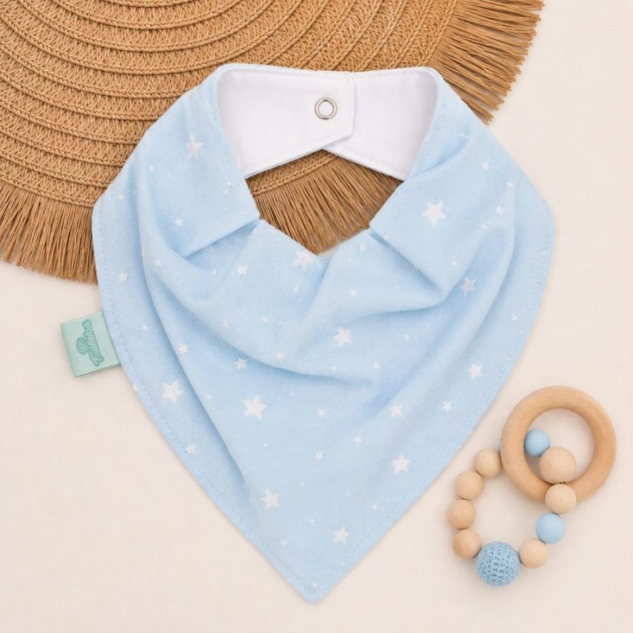 Bandana Impermeável para Bebê - Céu Azul Estrelado