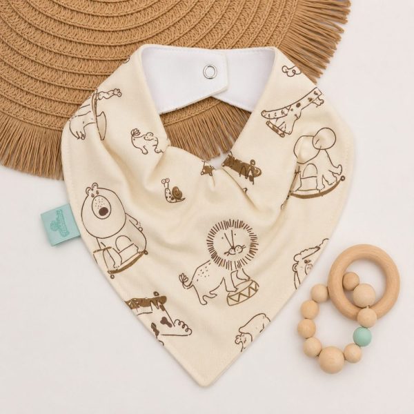 Bandana Impermeável para Bebê - Safari Bege