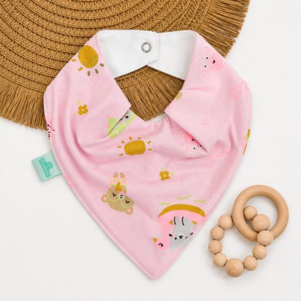 Bandana Impermeável para Bebê - Verão Rosa