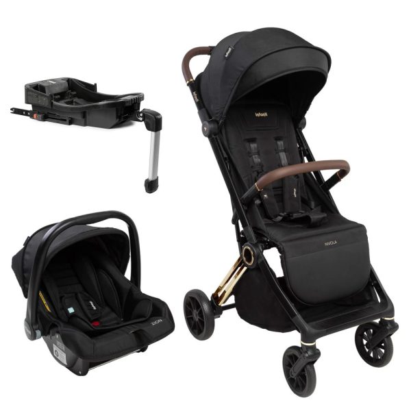 Carrinho Infanti System Nivola Trio Preto Solar Com Base Isofix