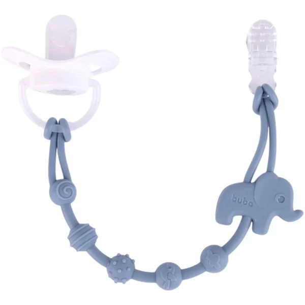 Prendedor De Chupeta em Silicone Cloudy Buba Elefante