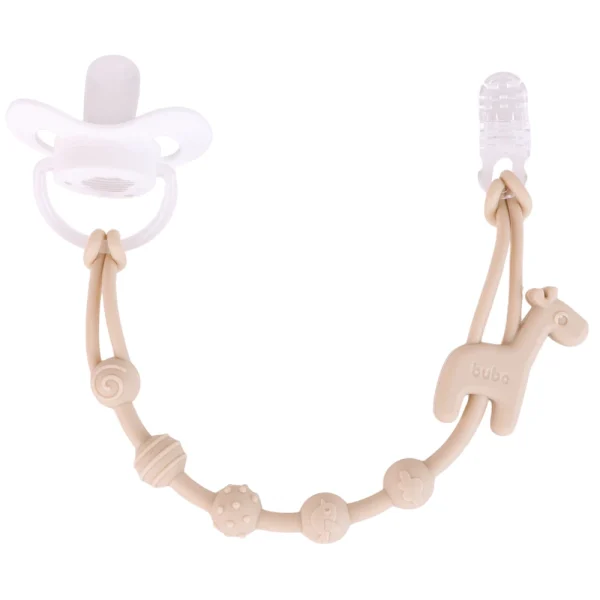 Prendedor De Chupeta em Silicone Cloudy Buba Girafa