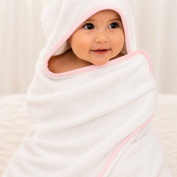 Toalha de Banho Bebê Mágica Power Sec - Rosa