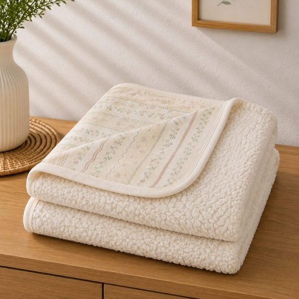 Cobertor Manta Bebê em Sherpa Com Soft 100% Algodão - Menina
