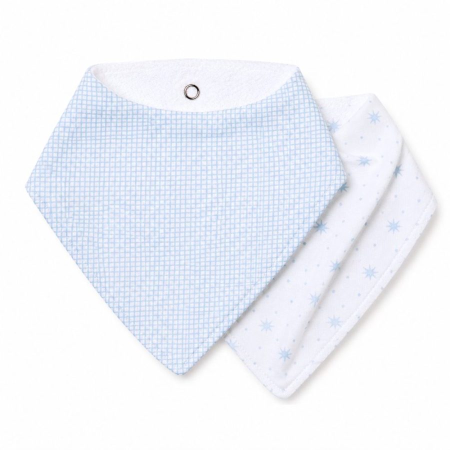 Kit Babador Bandana Papi 100% Algodão - Linho Azul
