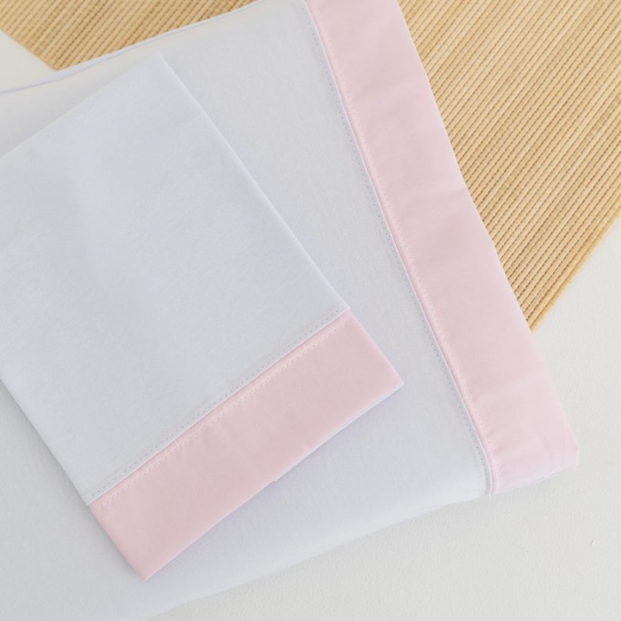 Kit Fronha Bebê em Malha 100% Algodão - Rosa