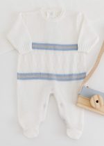 Saída Maternidade RN Off White com Macacão e Manta