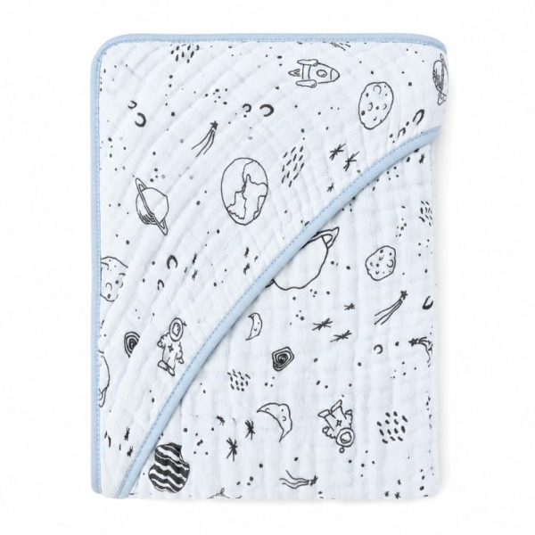 Toalha De Banho Papi Soft 3 Camadas Com Capuz 80cm X 80cm - Astronauta