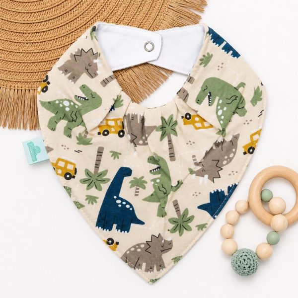 Bandana Impermeável Para Bebê - Aventura Jurássica