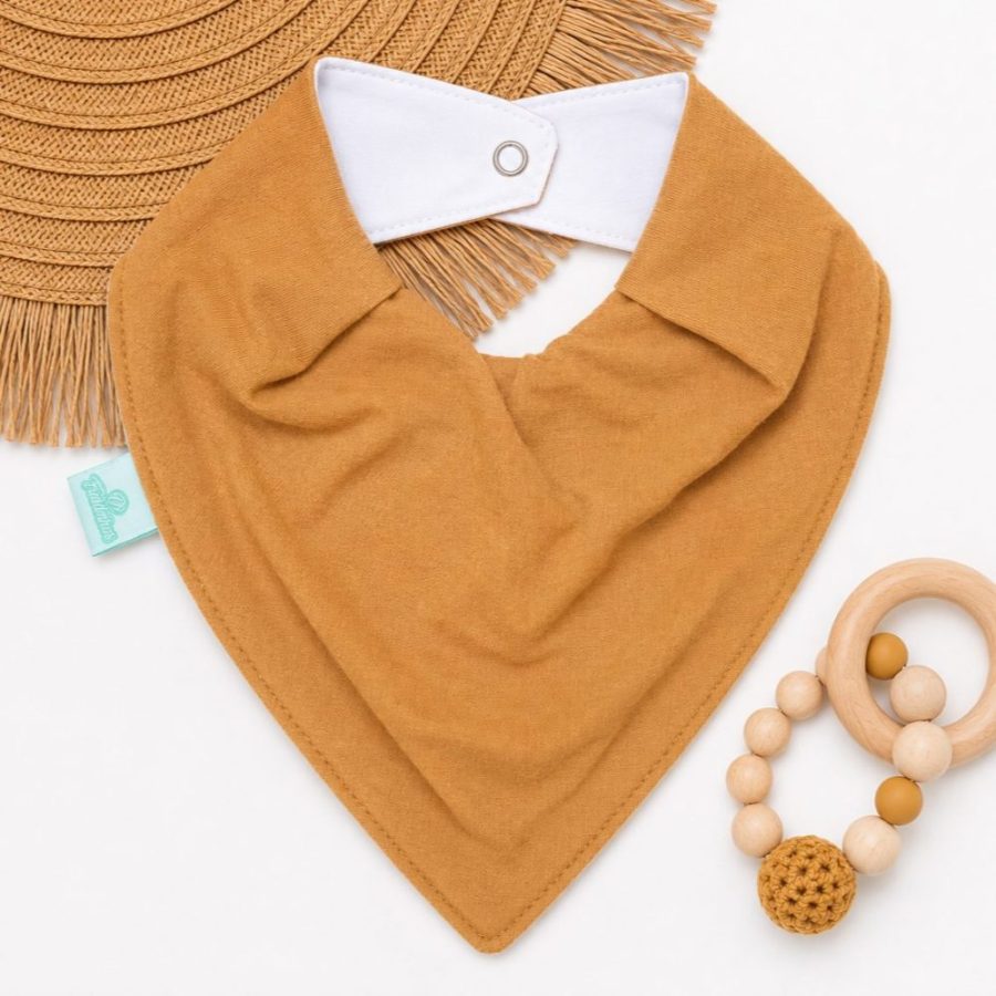 Bandana Impermeável Para Bebê - Caramelo