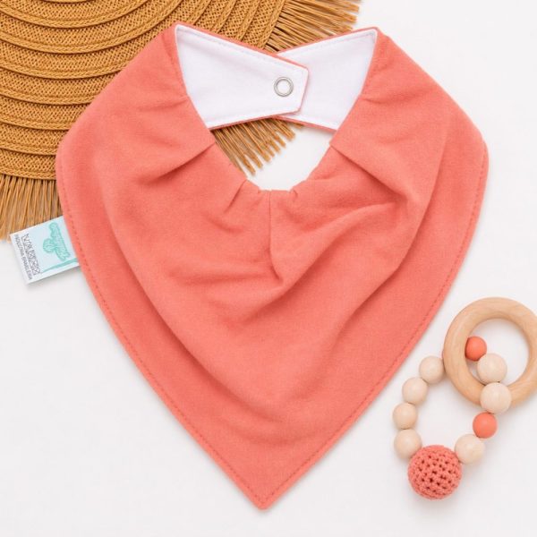 Bandana Impermeável Para Bebê - Coral