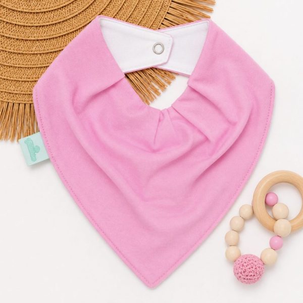 Bandana Impermeável Para Bebê - Rosa Chiclete
