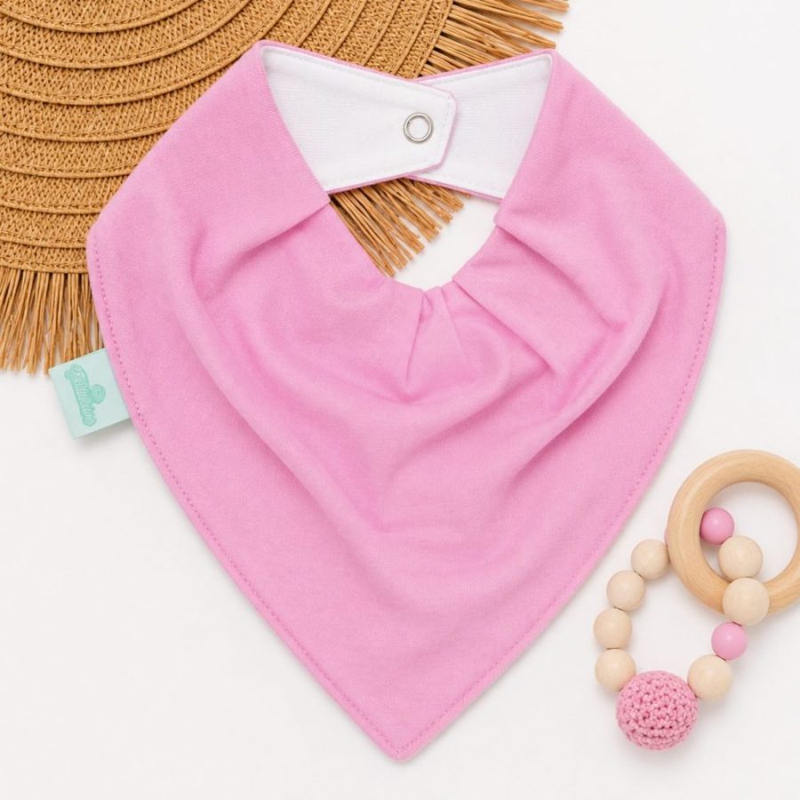 Bandana Impermeável Para Bebê - Rosa Chiclete