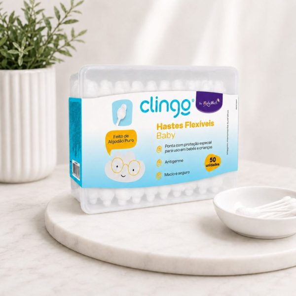 Cotonetes Hastes Flexíveis De Algodão Clingo