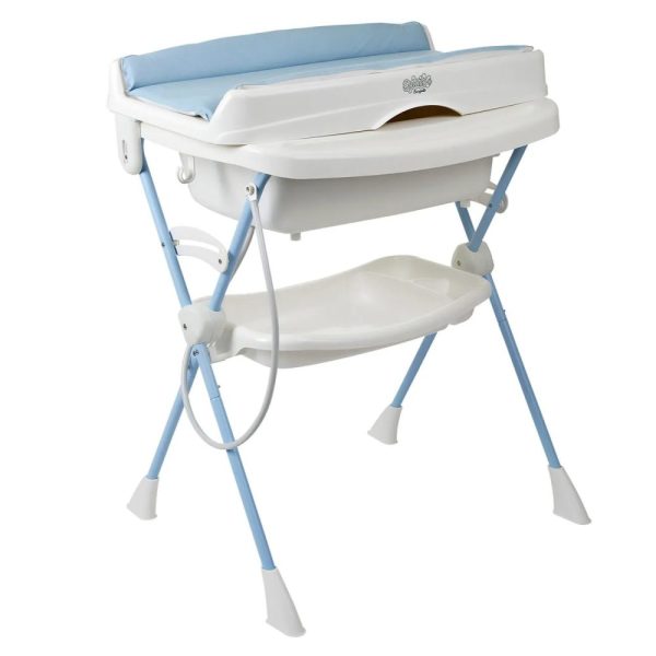 Banheira Splash+ Burigotto com Trocador e Suporte - Azul