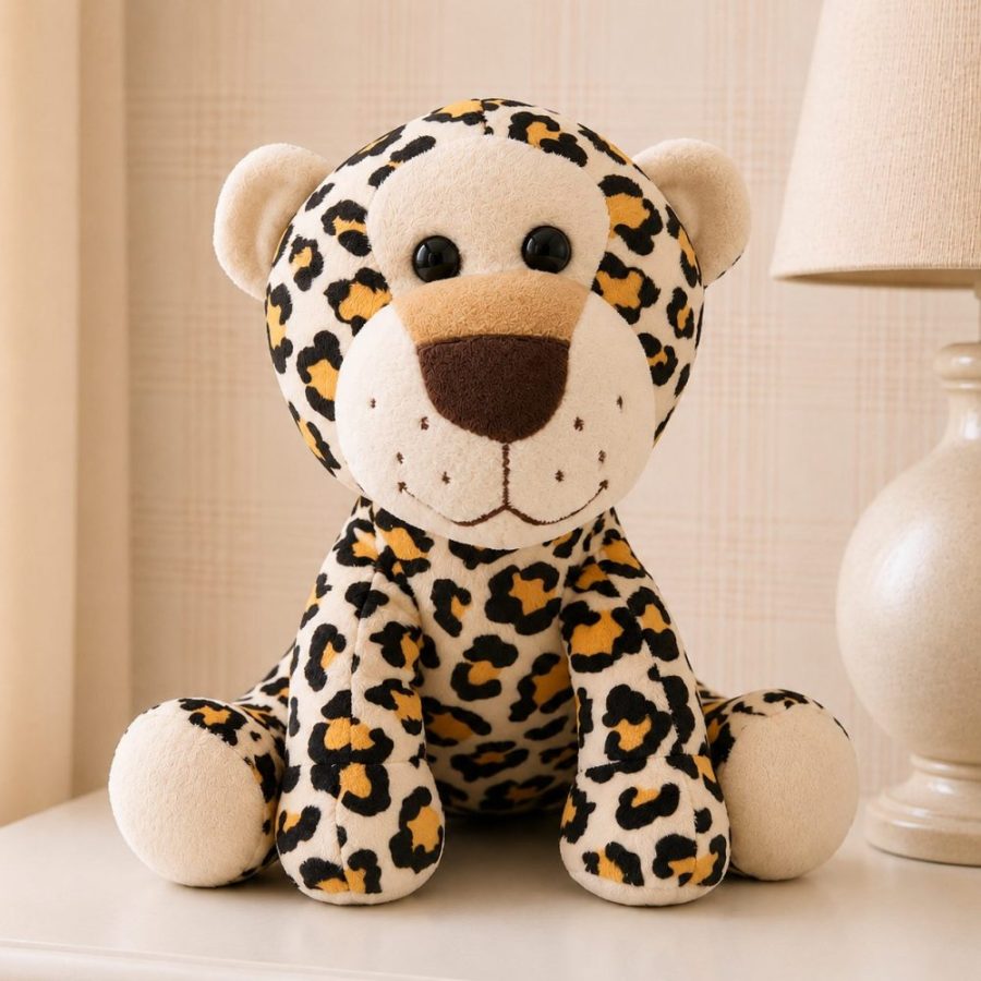 Onça de Pelúcia Infantil Decorativa