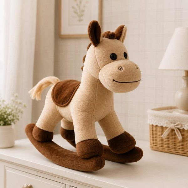 Cavalo Balanço de Pelúcia Infantil Decorativo