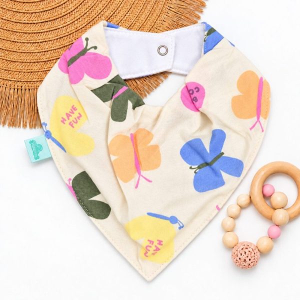 Bandana Impermeável Para Bebê - Jardim das Borboletas