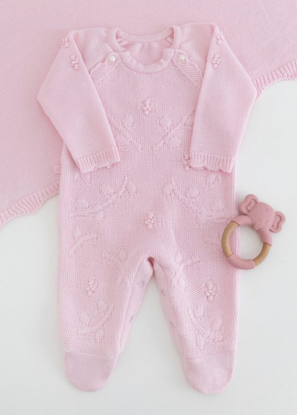 Saída Maternidade RN Rosa Baby com Macacão e Manta
