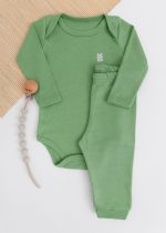 Conjunto Timeless Kiko com Body Longo e Calça em Suedine - Verde