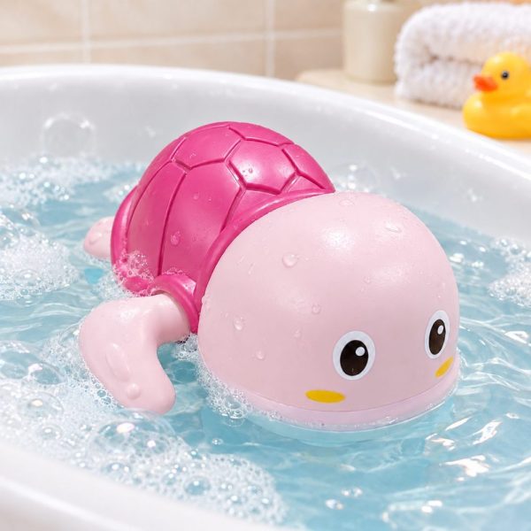 Brinquedo De Banho Tartaruga Rosa Pais & Filhos