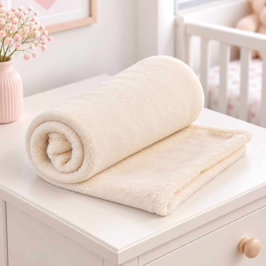 Cobertor De Microfibra Mami 1,10m X 85cm Creme