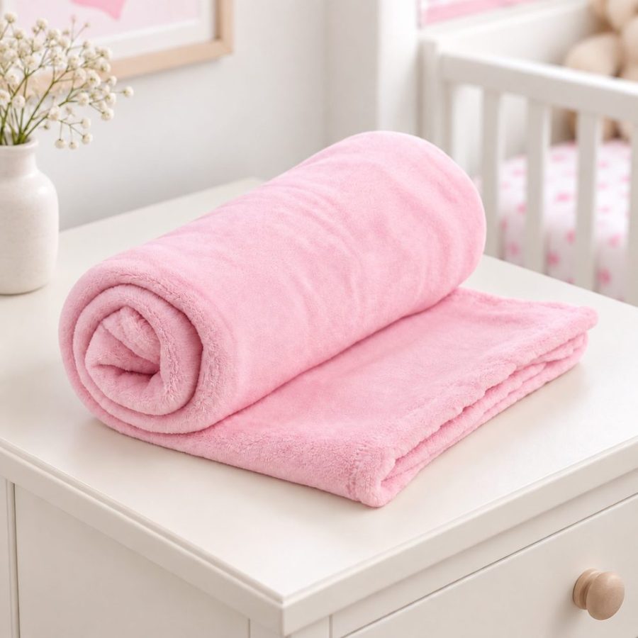Cobertor De Microfibra Mami 1,10m X 85cm Rosa