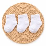 Kit Meia Soquete 3 Pares Recém Nascido Branco