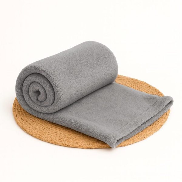 Manta Bebê Microfibra Lisa 1,0m x 80cm - Cinza