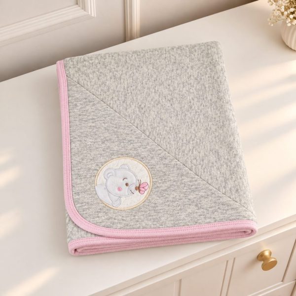 Manta Matelassê Bordada 78cmx78cm - Sortido Menina