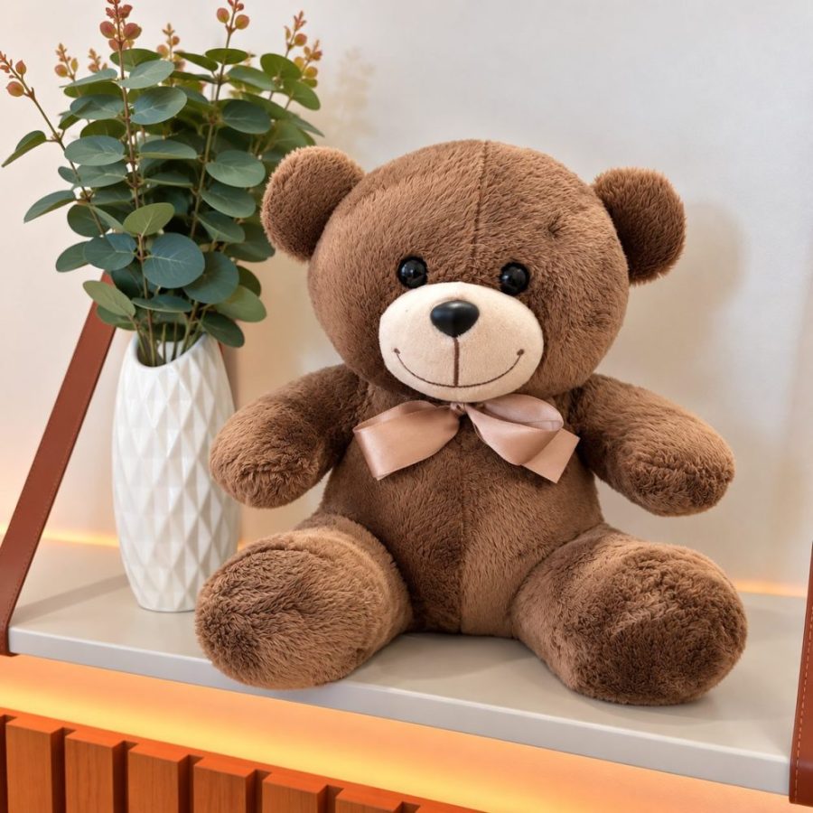 pelucia decorativa urso marrom para nicho quarto bebê